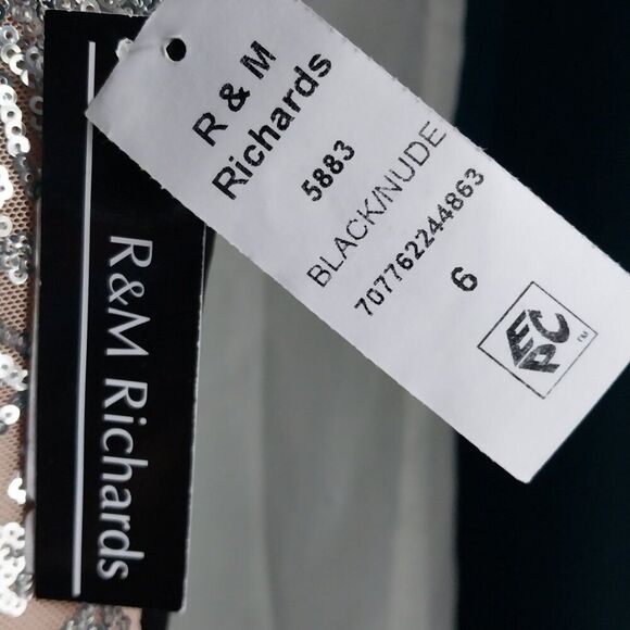 NWT R&M RICHARDS Embroidered Sequin Dress Size 6 - Picture 10 of 12